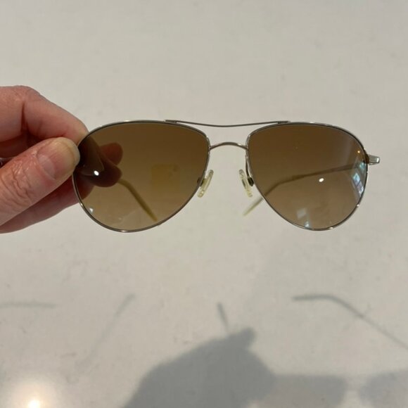 Oliver Peoples Wire Frame Aviator Sunglasses - Picture 3 of 8
